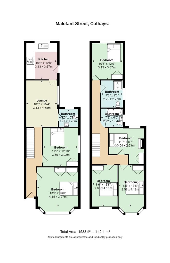 Floorplan for Malefant Street, Cathays